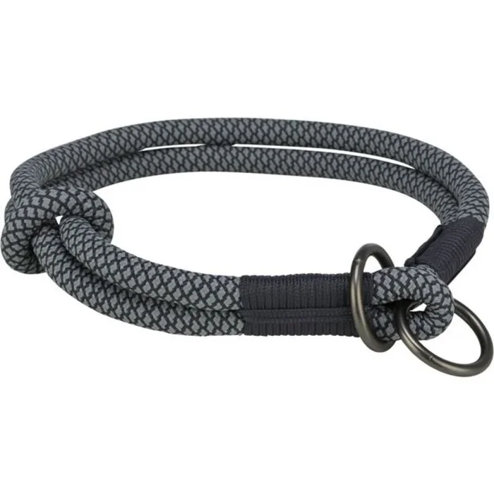 Collar de adiestramiento para perros trixie soft rope negro gris s 35 cm