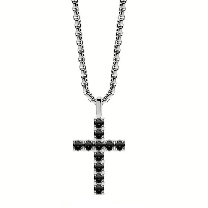 Collar mujer liu jo mlj512 plateado negro