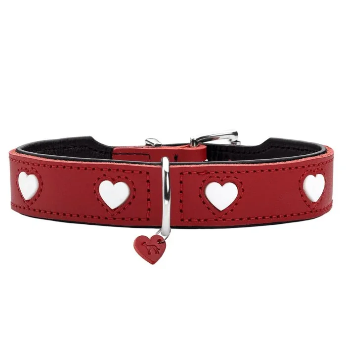 Collar para perro hunter love rojo s/m 38-44 cm