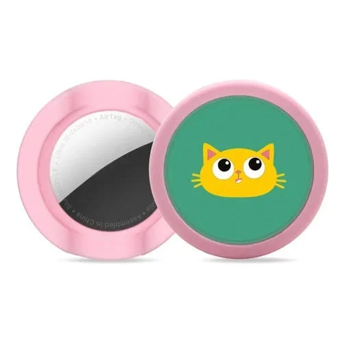 Colo de Protección Collar de Gato AirTag a Prueba de Golpes (Rosa)