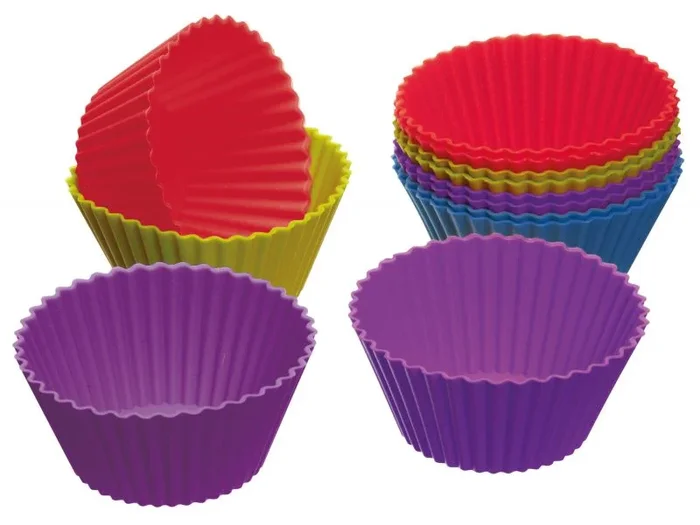Colourworks Moldes para Magdalenas de Silicona, Pack de 12, 10,2 x 7,6 x 7,6 cm