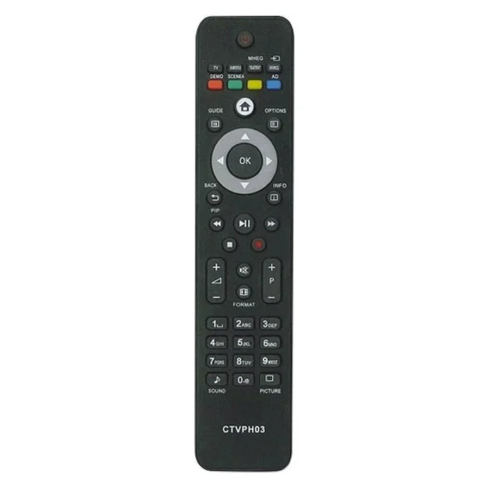 Common TV CTVPH01 Mando a Distancia Universal para Control Remoto de televisores Philips, sin configuración, ergonómico