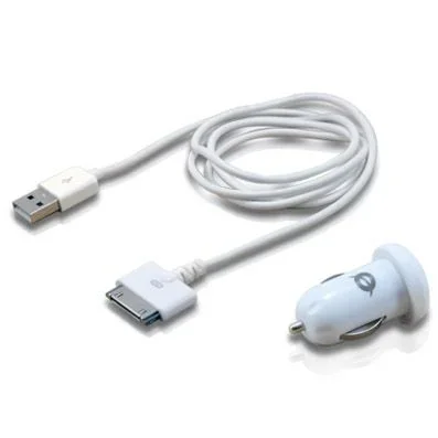 Conceptronic CUSBCAR2ASET cargador de dispositivo móvil MP3, MP4, Smartphone, Tableta Blanco Encendedor de cigarrillos Auto