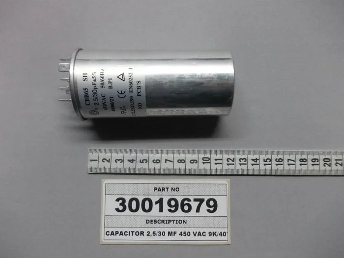 Condensador Aire Acondicionado 2,5uf+30uf 450v 30019679 2,5/30mf450v/aire