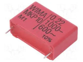 Condensador Polipropileno 220nF 1000Vdc R27,5mm Wima