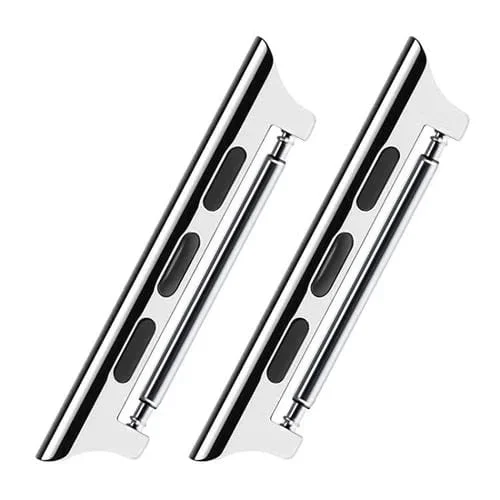 Conector de Oreja Acústica Acero Inoxidable 2 PCs para Apple Watch Series 6 SE 5 4 40mm 3 2 1 38mm (Silver)