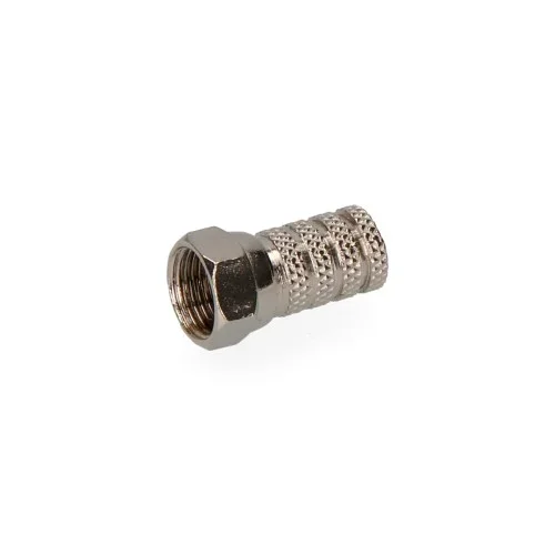 Conector «f» macho parabolica metalico. calidad supra edm