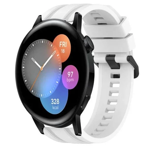 Conjunto de Banda de Silicona para Honor Watch GS 3 Deportivo Largo y Corto (Blanco)