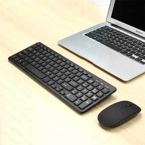 Conjunto Teclado y Mouse Inalámbrico Mld-568 para Juegos y Oficina (Negro)