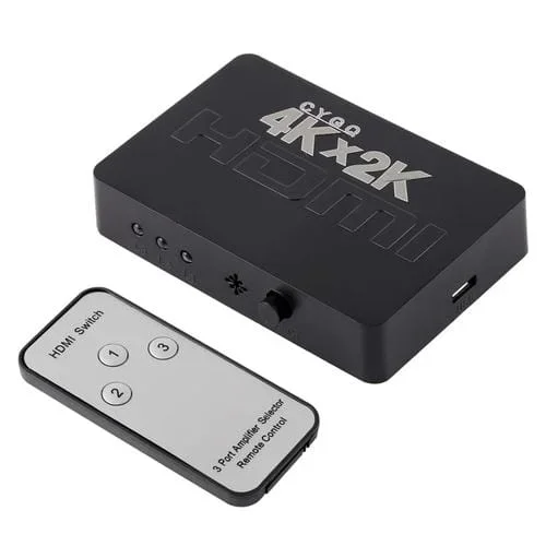 Conmutador HDMI 4K 3 Puertos con Control Remoto