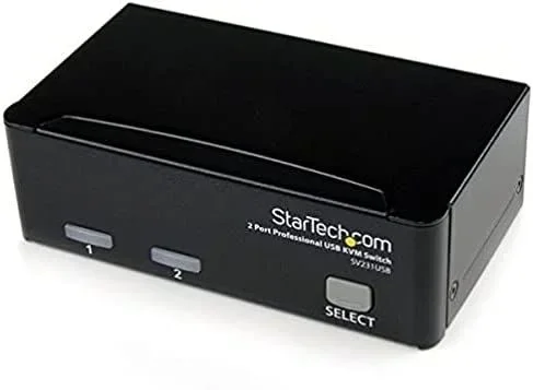 Conmutador Switch Profesional KVM 2 Puertos Vídeo VGA – USB – Hasta 1920×1440