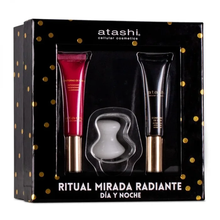 Contorno de ojos antiedad atashi estuche 3 pz