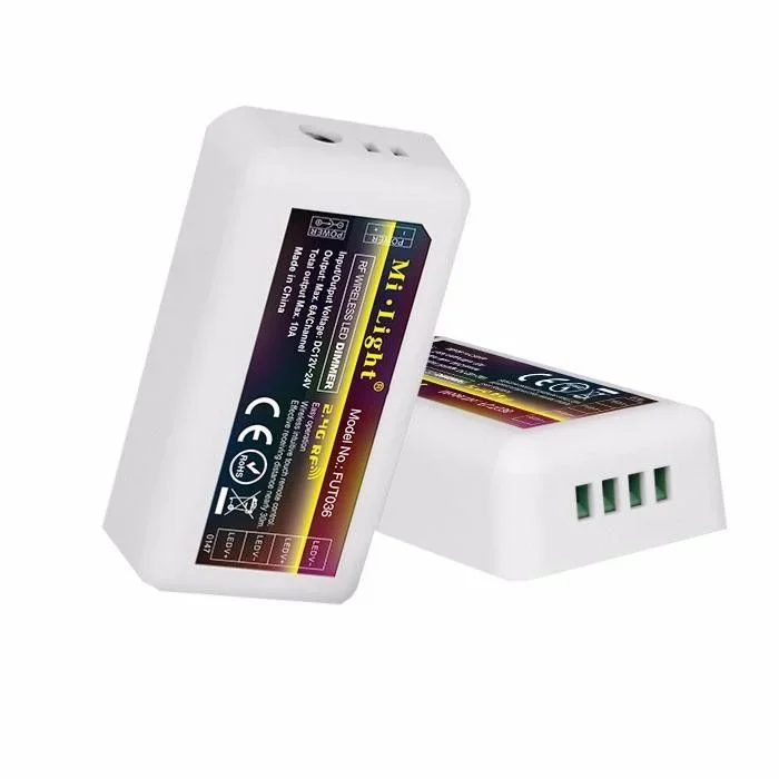 Controlador Tiras Led MonoColor 12V/24V 4Zonas 10Amax 2,4Ghz