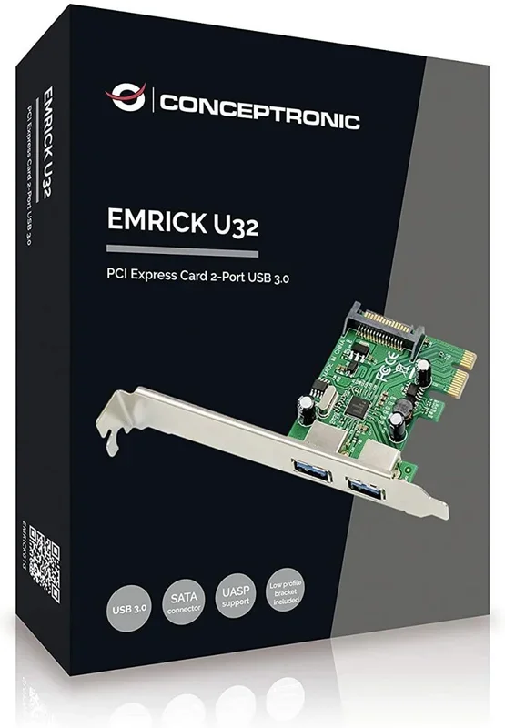 Controladora conceptronic pci express 2 puertos usb 3.0 emrick u32