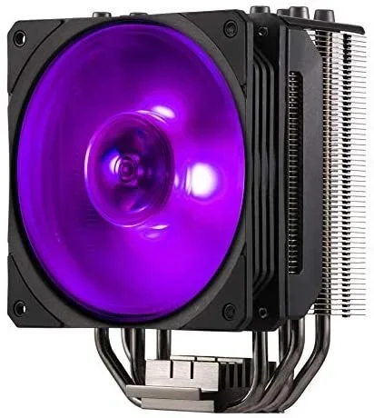 Cooler Master Hyper 212 RGB Black Edition Sistema Refrigeración, Elegante, Llamativo y Preciso, 4 Tubos de Calor Contacto Directo Continuo con Aletas, Ventilador SF120R RGB