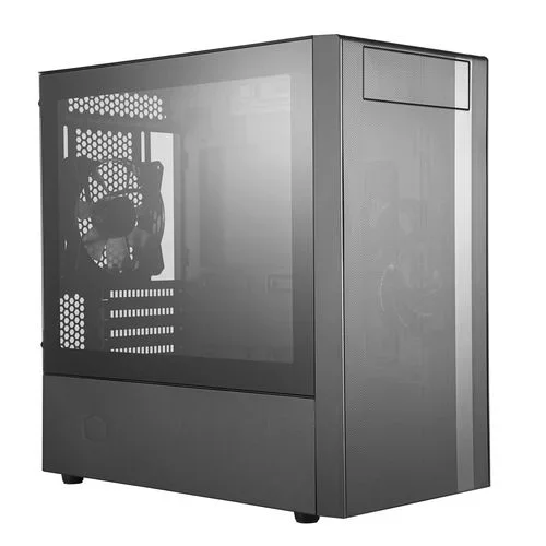 Cooler Master MasterBox NR400 con ODD mATX Mini Tower Caja PC con Panel Lateral Cristal Templado, 2 Ventiladores 120 mm Preinstalados, Configuraciones Flexibles Flujo de Aire, óptima Gestión de Cables