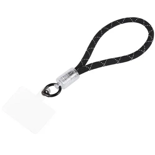 Cordón Corto de Cuerda Giratoria Redonda con Hebilla de Plástico (Blanca y Negra)