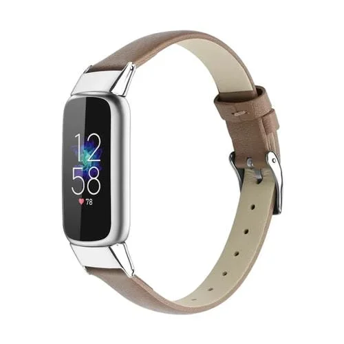 Correa de cuero para Fitbit Luxe tamaño S (Gris)