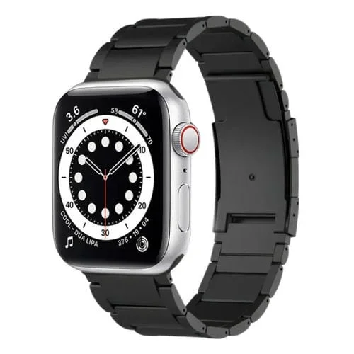 Correa de Metal Titanio para Apple Watch SE 44mm (Negro)