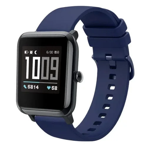 Correa de Reloj Amazfit Bip 20mm silicona suave color sólido (Azul Marino)