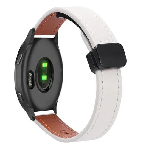 Correa de Reloj Cuero Microfibra Garmin Venu Slim 20mm Hebilla Magnética (Albaricoque)