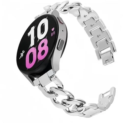 Correa de Reloj de Metal Cadena Vaquera 18mm (Plateada)