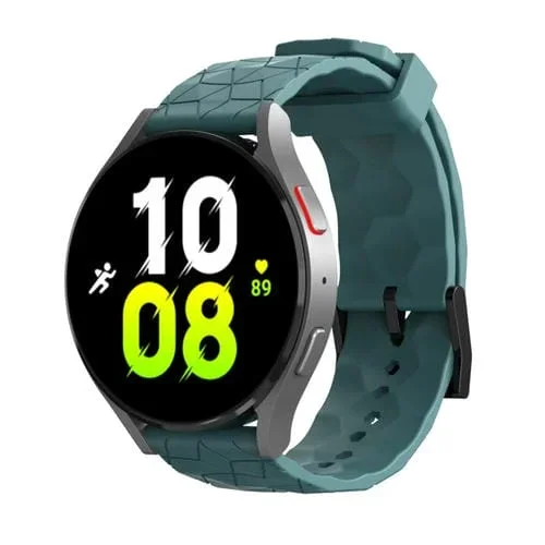 Correa de Reloj de Silicona con Textura de Fútbol de 22mm (Rock Cyan)