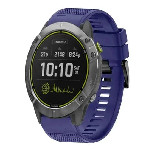 Correa de Reloj de Silicona Garmin Enduro 26mm Liberación Rápida (Azul Medianoche)