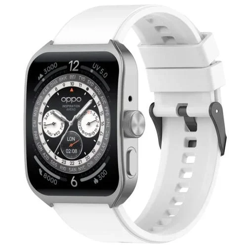 Correa de Reloj de Silicona para Oppo Watch 4 Pro 22mm (Blanco)