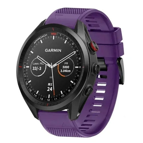 Correa de Reloj Garmin Approach S62 Silicona Liberación Rápida 22mm (Púrpura)