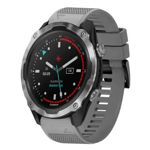 Correa de Reloj Garmin Descent Mk 2 silicona liberación rápida 26mm (Gris)