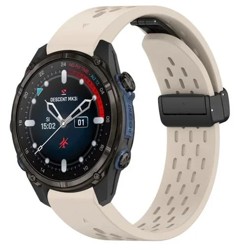 Correa de Reloj Garmin Descent Mk3I 43mm 20mm silicona magnética (Starlight)