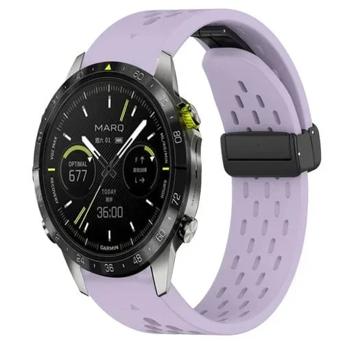 Correa de Reloj Garmin Epix Pro Gen 2 47mm Silicona con Hebilla Magnética (Púrpura)