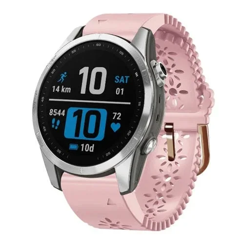 Correa de Reloj Garmin Fenix 7S Pro 42mm Silicona (Rosa)
