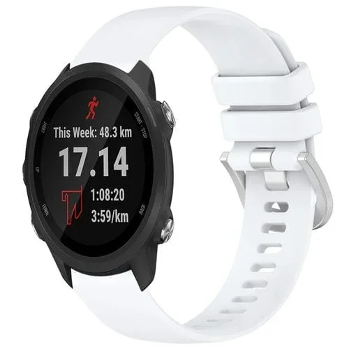 Correa de Reloj Garmin Forerunner 245/245 Music Silicona Liquid con Hebilla (Blanco)