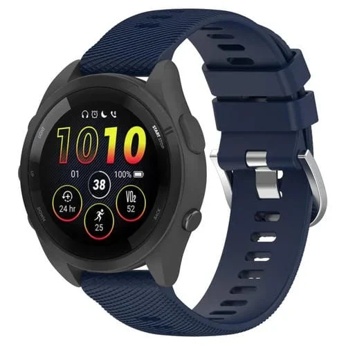 Correa de Reloj Garmin Forerunner 265 22mm Silicona Color Sólido (Azul Medianoche)