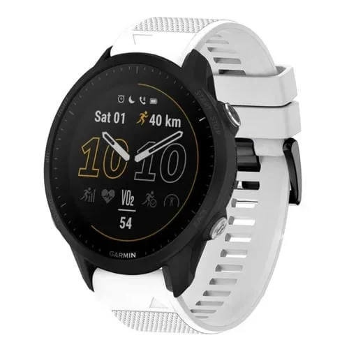 Correa de Reloj Garmin Forerunner 955 Silicona Liberación Rápida 22mm (Blanco)