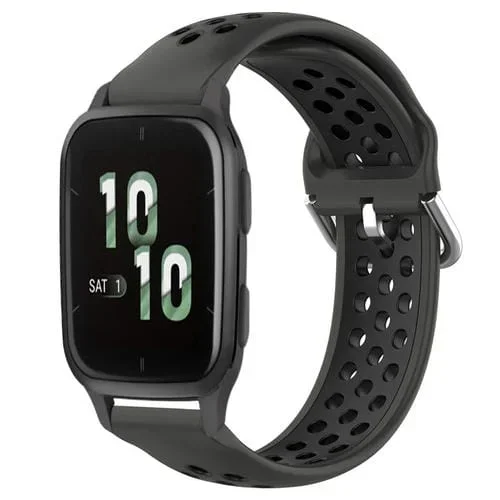 Correa de Reloj Garmin Forerunner Sq2 20mm Silicona Deportiva Transpirable (Negro)