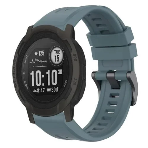 Correa de Reloj Garmin Instinct 2 / Instinct Silicona Liberación Rápida Hebilla Negra (Azul Roca)