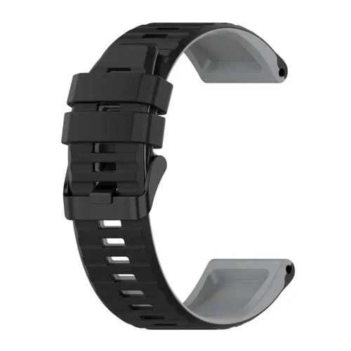 Correa de Reloj Garmin Instinct 2 Solar Silicona Sports (Negro + Gris)