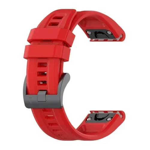 Correa de Reloj Garmin Instinct 2X Silicona Color Sólido Solar (Rojo)