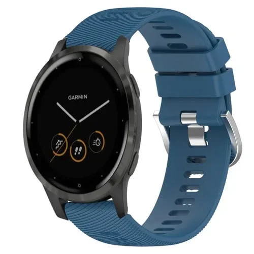 Correa de Reloj Garmin Vivoactive 4S 18mm Silicona Color Sólido (Azul)