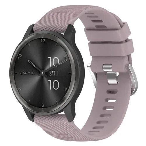 Correa de Reloj Garmin Vivoactive3 Music 20mm Silicona Textura Cruzada (Roland Purple)