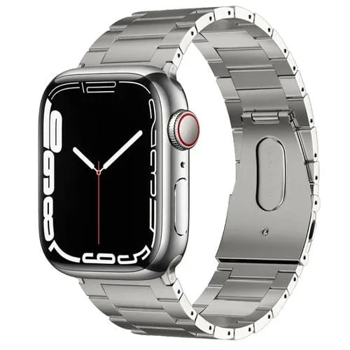 Correa de Reloj Metal Titanio para Apple Watch Series 3 42mm Pg63 (Plateado)