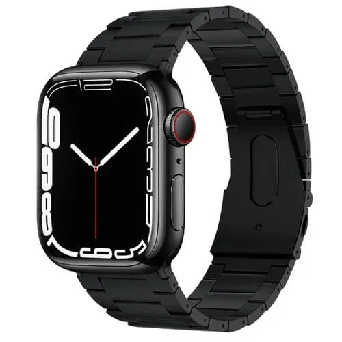 Correa de Reloj Metal Titanio Tres Salientes Pg63 para Apple Watch Series 5 44mm (Negra)