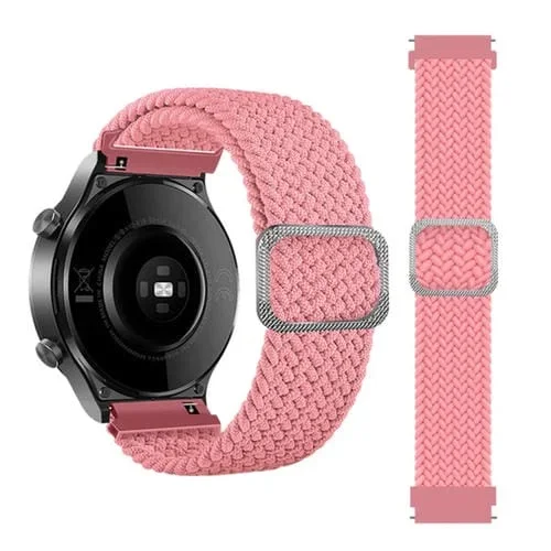 Correa de Reloj Nailon Trenzada Ajustable Universal 20mm (Rosa)
