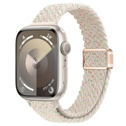 Correa de Reloj Nailon Trenzada con Hebilla Magnética para Apple Watch Series 7 de 45mm (Spring Sakura)