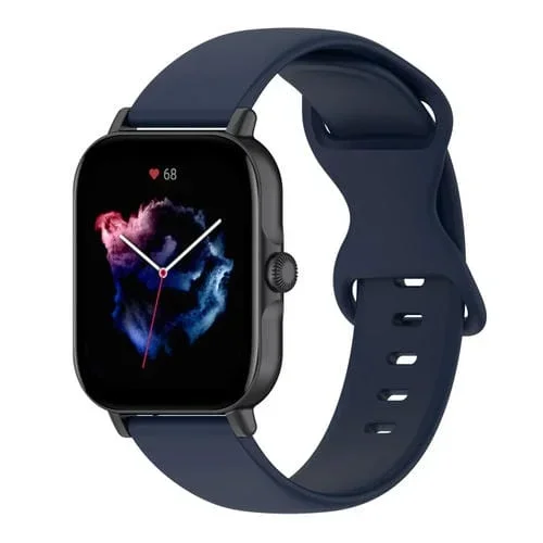 Correa de Reloj para Amazfit Active L Silicona con Hebilla en Forma de Mariposa (Azul Marino)