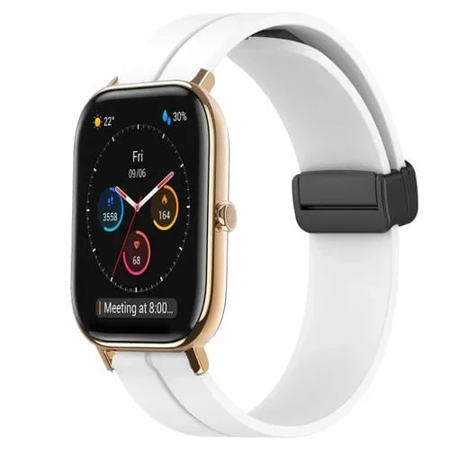 Correa de Reloj para Amazfit GTS 20mm Silicona Cierre Magnético (Blanco)