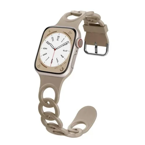 Correa de Reloj para Apple Watch Series 4 de Silicona Hueca Donut 40mm (Nogal)